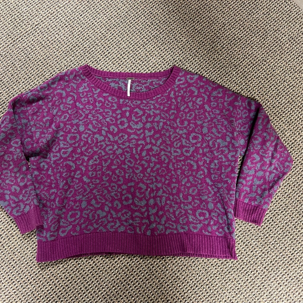 Free people cropped off the shoulder sweater